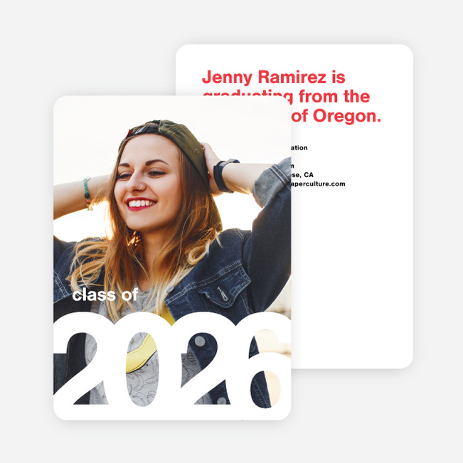 Class Of Graduation Invitations - Red