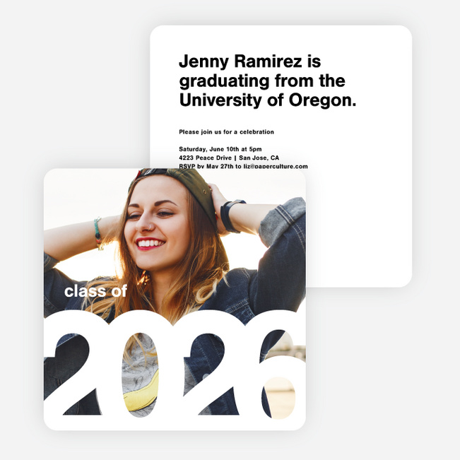 Class Of Graduation Invitations - Black
