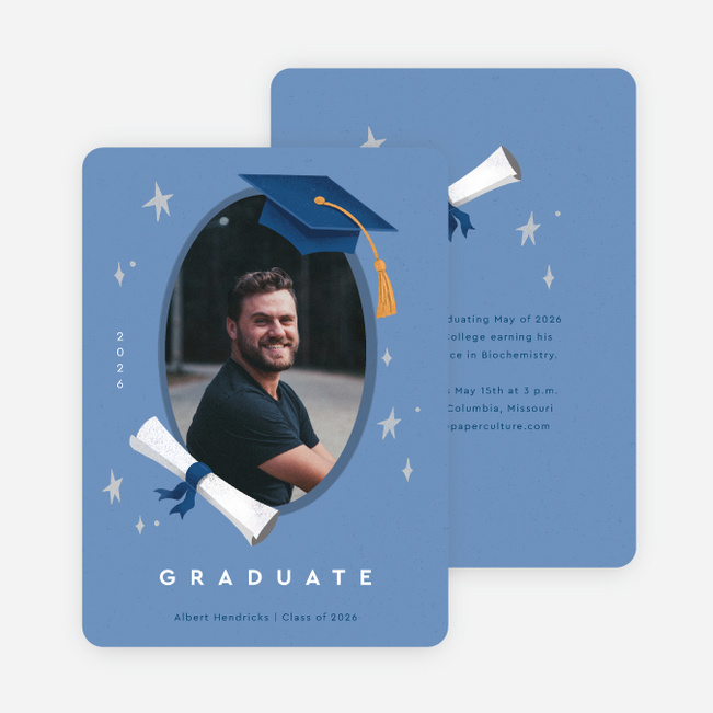 Diploma Pride Graduation Invitations Graduation Announcements & Graduation Invitations - Blue