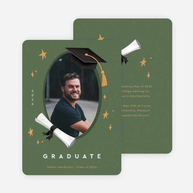 Diploma Pride Graduation Invitations Graduation Announcements & Graduation Invitations - Green