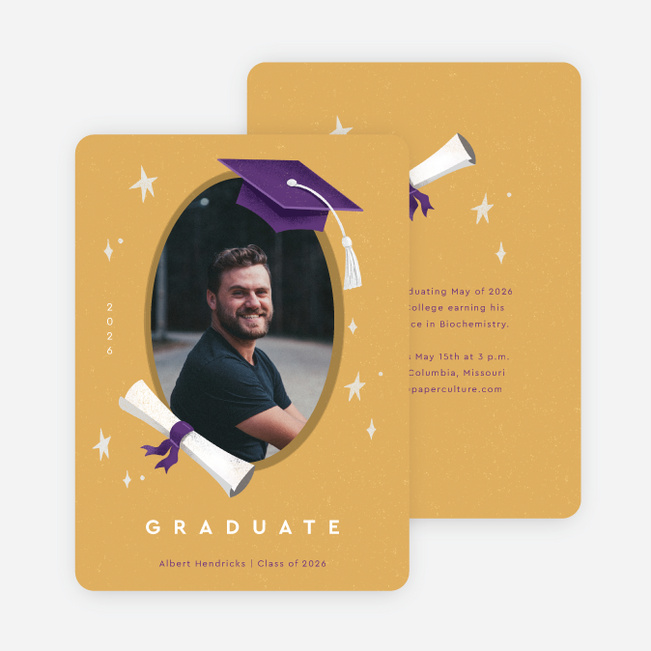 Diploma Pride Graduation Invitations Graduation Announcements & Graduation Invitations - Yellow