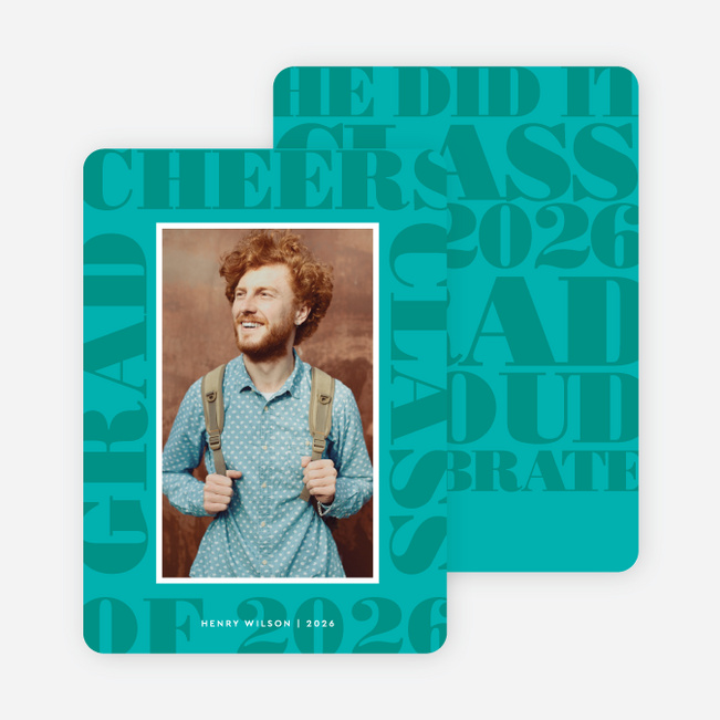 Framed Memories Graduation Announcements - Blue