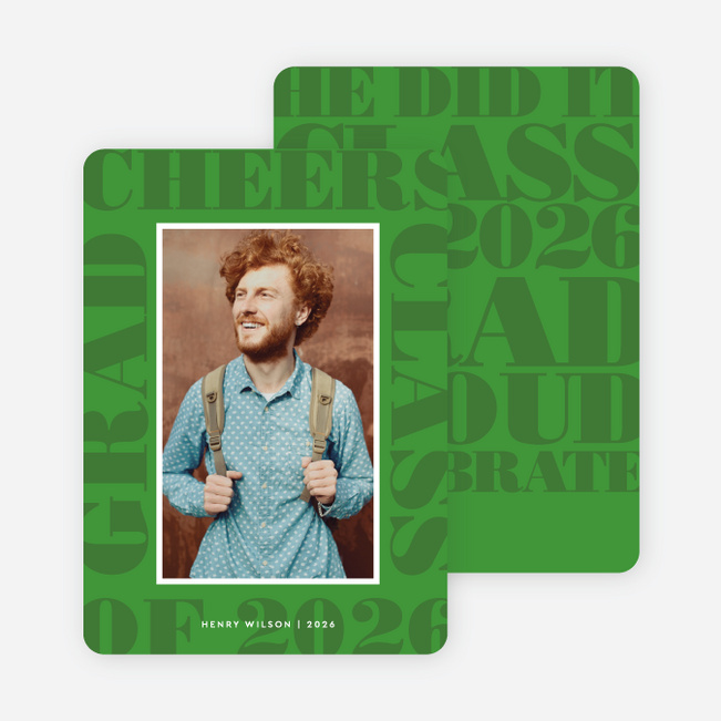 Framed Memories Graduation Announcements - Green