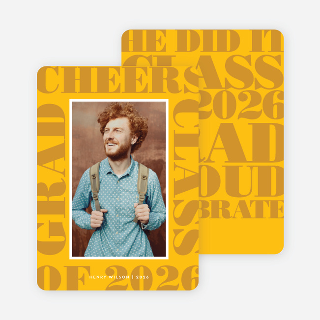 Framed Memories Graduation Announcements - Yellow
