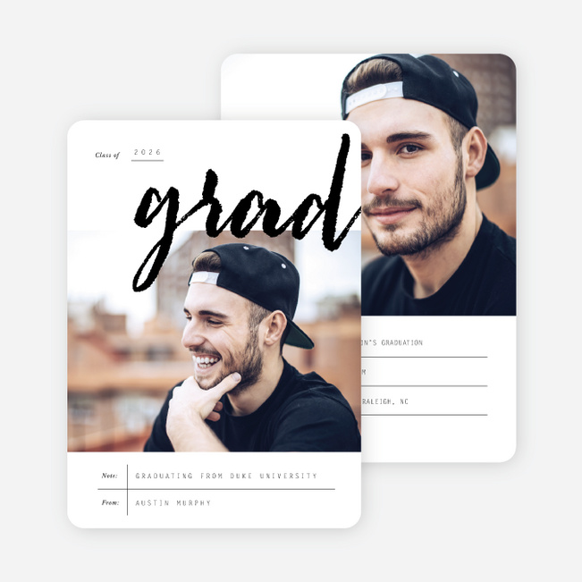 Huge Milestone Graduation Invitations - Black