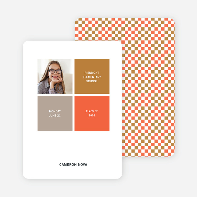 Modern Graduation Announcements - Cinnamon