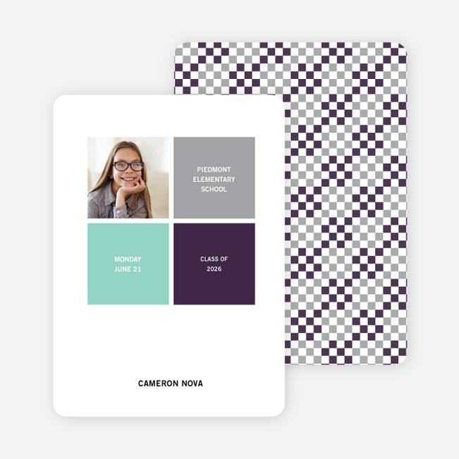 Modern Graduation Announcements - Grape