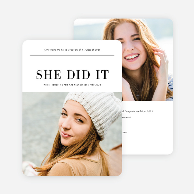 So Proud Graduation Invitations - Black