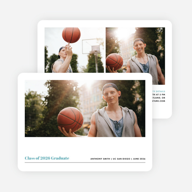 Underline Graduation Announcements - Blue