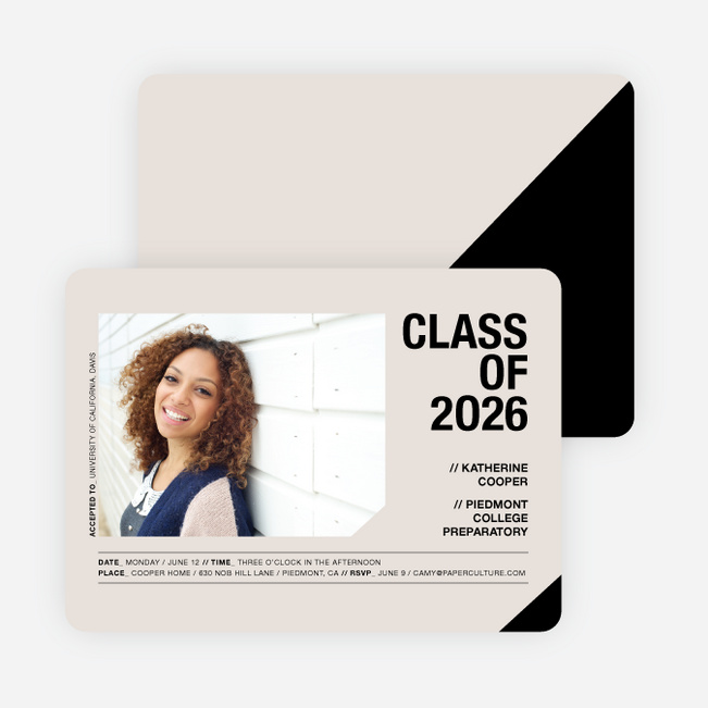 Unique Photo Graduation Announcements - Brown