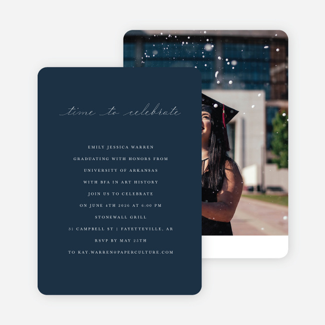 Above the Rest Graduation Announcements & Graduation Invitations - Blue