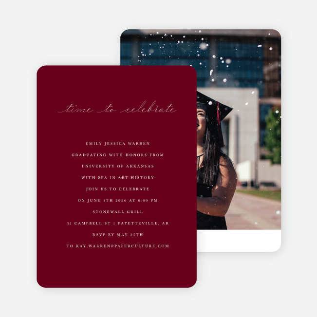 Above the Rest Graduation Announcements & Graduation Invitations - Red