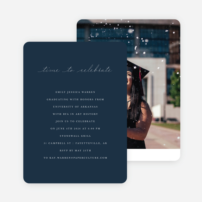 Above the Rest Graduation Announcements & Graduation Invitations - Blue