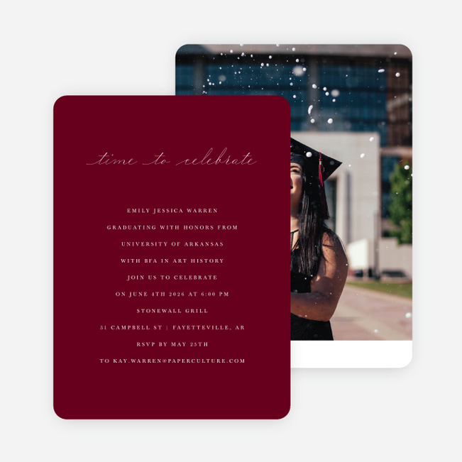 Above the Rest Graduation Announcements & Graduation Invitations - Red