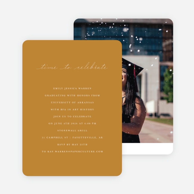 Above the Rest Graduation Announcements & Graduation Invitations - Yellow