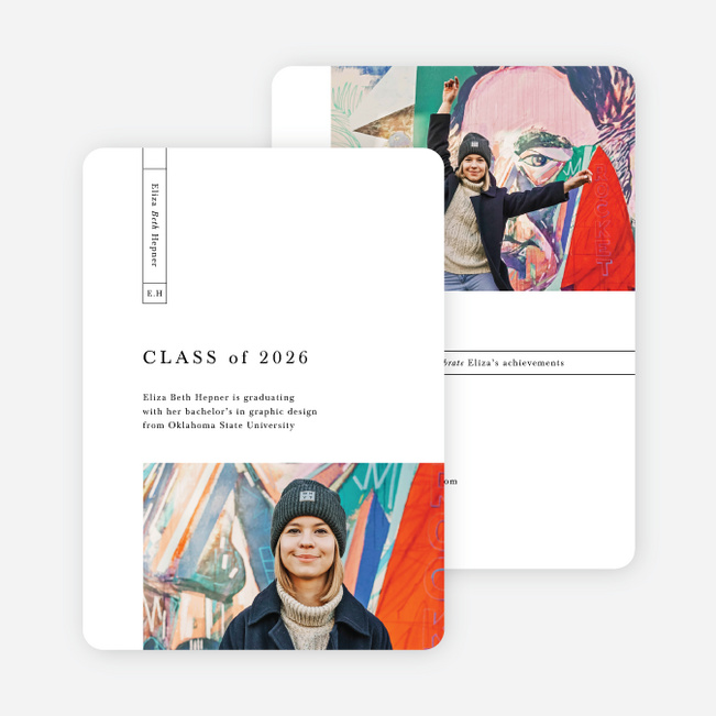 Bookmark for Success Graduation Announcements & Graduation Invitations - Black