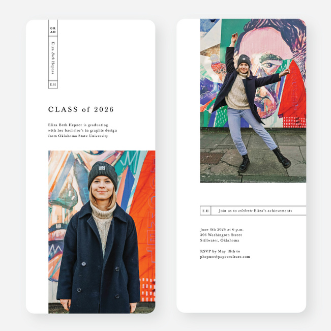 Bookmark for Success Graduation Announcements & Graduation Invitations - Black