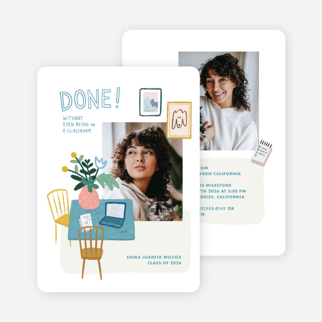 Distance Learner Graduation Announcements & Graduation Invitations - Multi