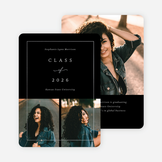 Foil Artisanal Look Graduation Announcements & Graduation Invitations - Gray
