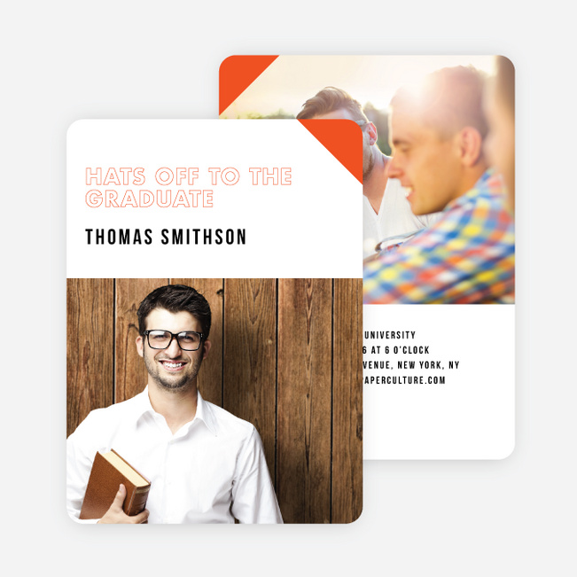 Fun Accents Graduation Invitations - Orange