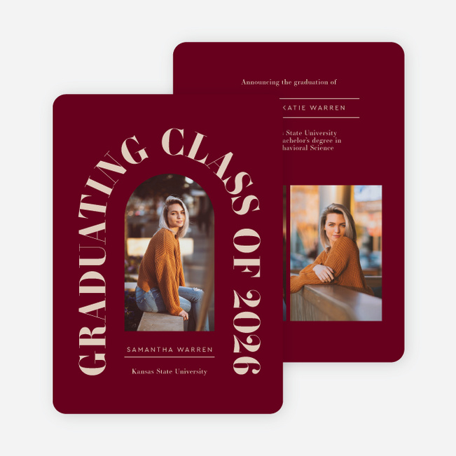 Gateway to Success Graduation Announcements & Graduation Invitations - Red