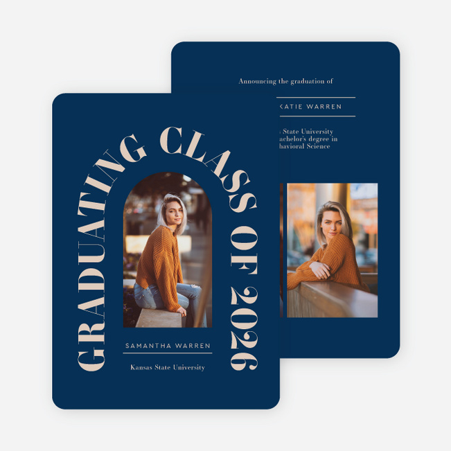 Gateway to Success Graduation Announcements & Graduation Invitations - Blue