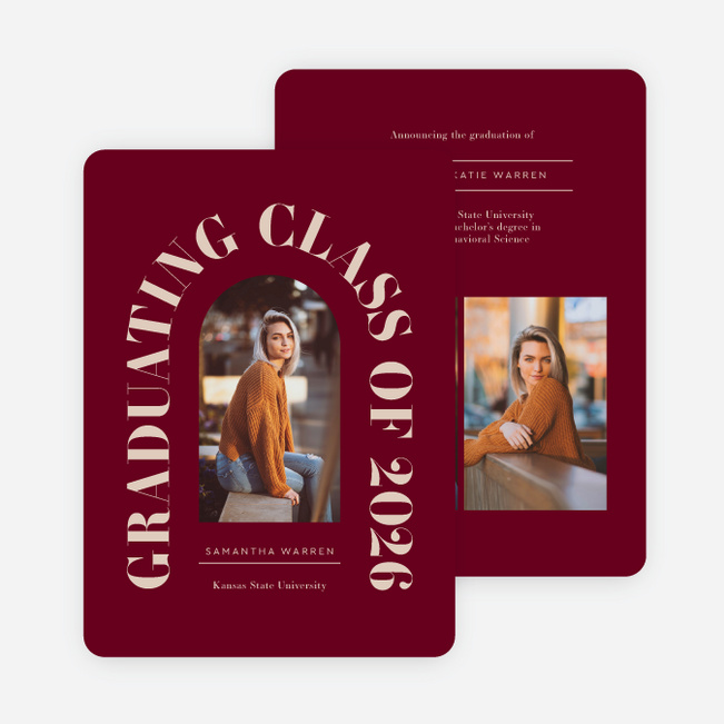 Gateway to Success Graduation Announcements & Graduation Invitations - Red