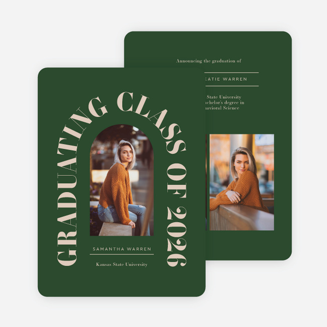 Gateway to Success Graduation Announcements & Graduation Invitations - Green