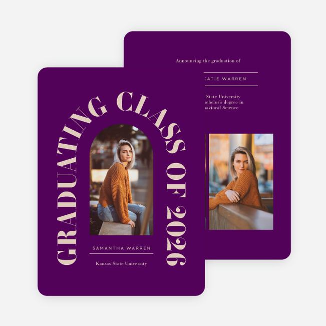 Gateway to Success Graduation Announcements & Graduation Invitations - Purple