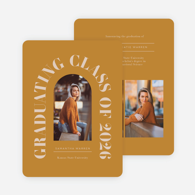 Gateway to Success Graduation Announcements & Graduation Invitations - Yellow