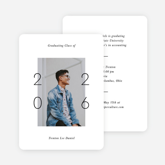 Greatest Accomplishment Graduation Announcements & Graduation Invitations - Black