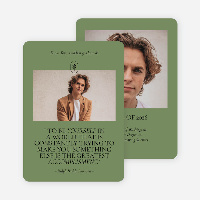 Inspiration Graduation Announcements & Graduation Invitations - Green