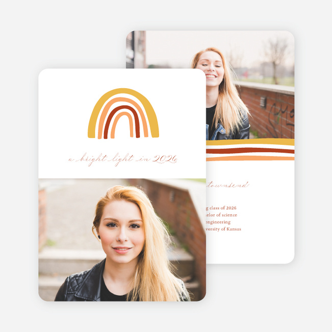 Looking Forward Graduation Announcements & Graduation Invitations - Red