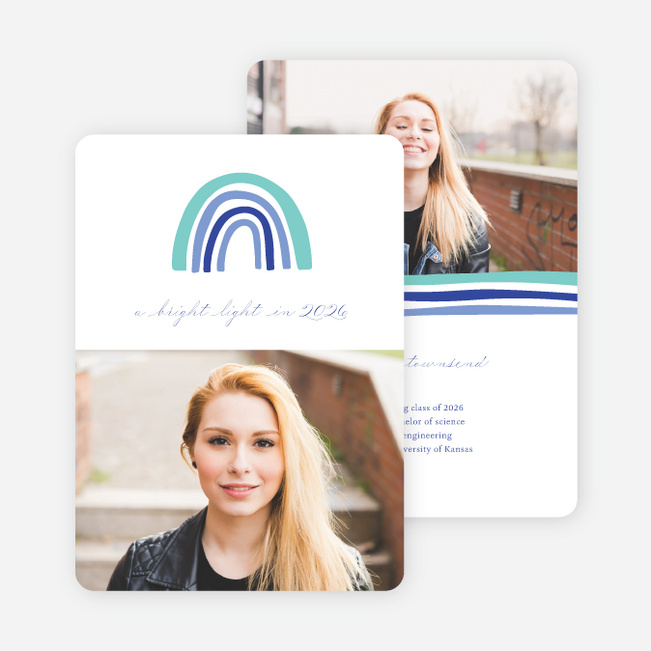 Looking Forward Graduation Announcements & Graduation Invitations - Blue
