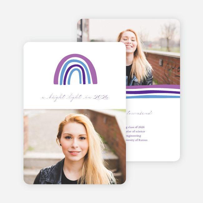 Looking Forward Graduation Announcements & Graduation Invitations - Purple