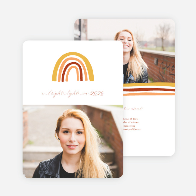 Looking Forward Graduation Announcements & Graduation Invitations - Red