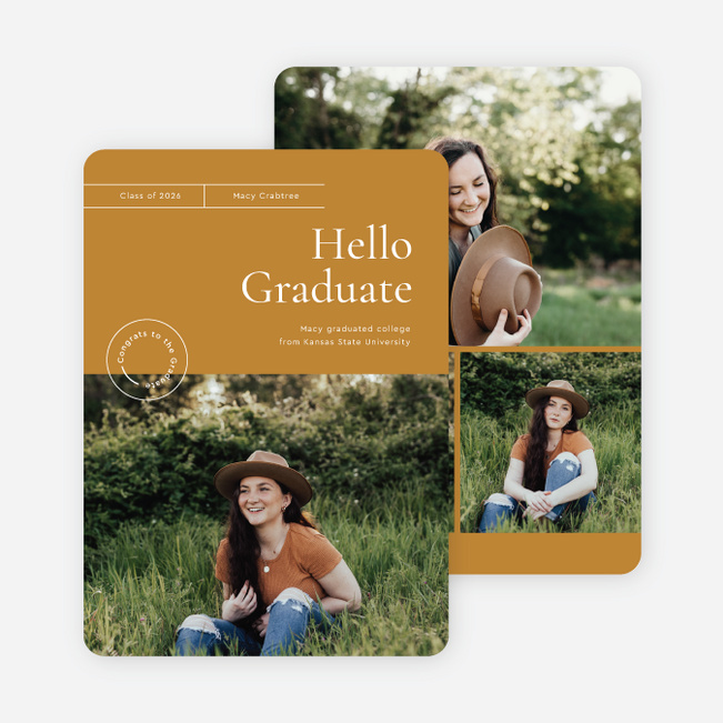 Mix of Everything Graduation Announcements & Graduation Invitations - Yellow