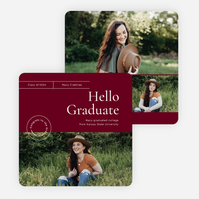 Mix of Everything Graduation Announcements & Graduation Invitations - Red