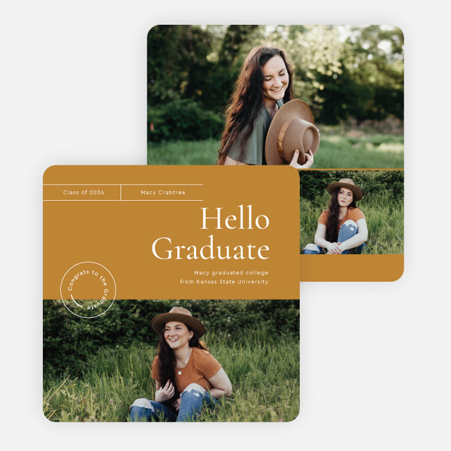 Mix of Everything Graduation Announcements & Graduation Invitations - Yellow