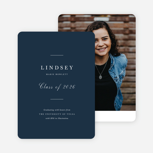 Ready for Anything Graduation Announcements & Graduation Invitations - Blue