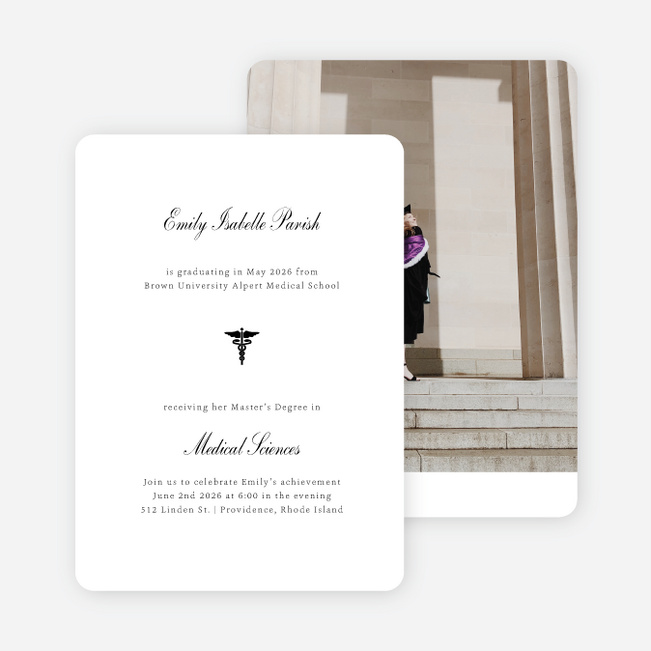 Top of Class Graduation Announcements & Graduation Invitations - White