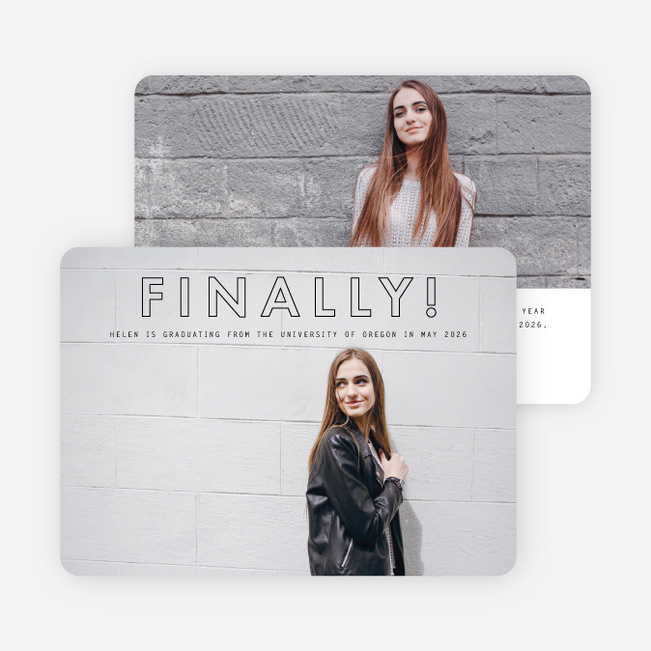 Big News Graduation Announcements - Black