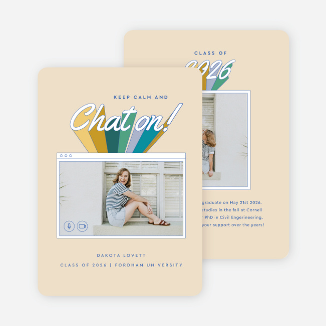 Keeping Calm Graduation Announcements & Graduation Invitations - Yellow