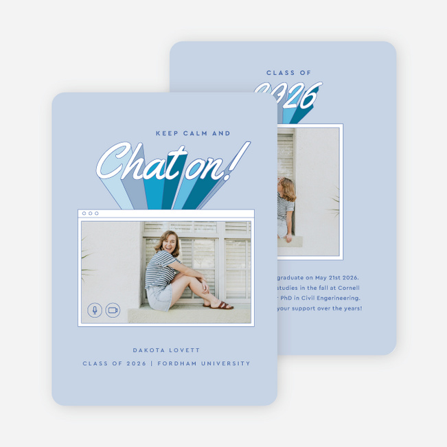 Keeping Calm Graduation Announcements & Graduation Invitations - Blue