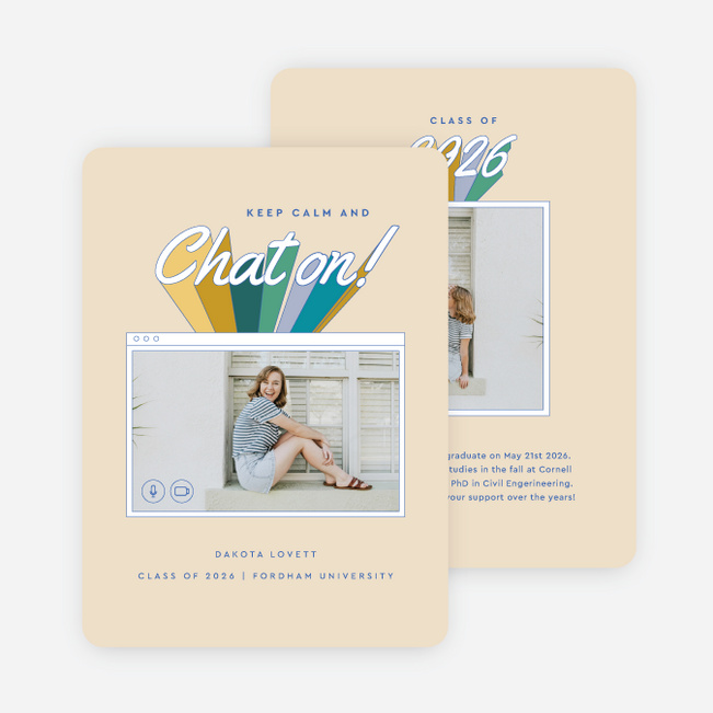 Keeping Calm Graduation Announcements & Graduation Invitations - Yellow