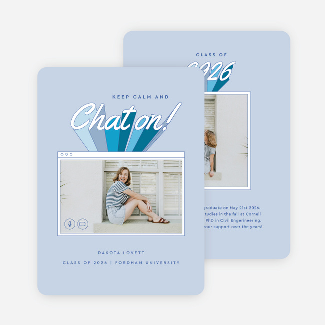 Keeping Calm Graduation Announcements & Graduation Invitations - Blue
