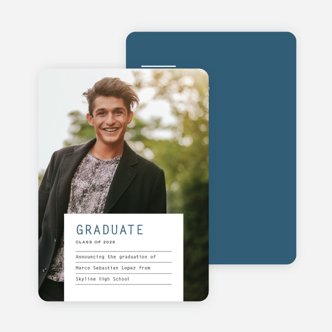 Label It Graduation Announcements - Blue