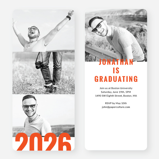 Loud & Proud Graduation Cards - Orange