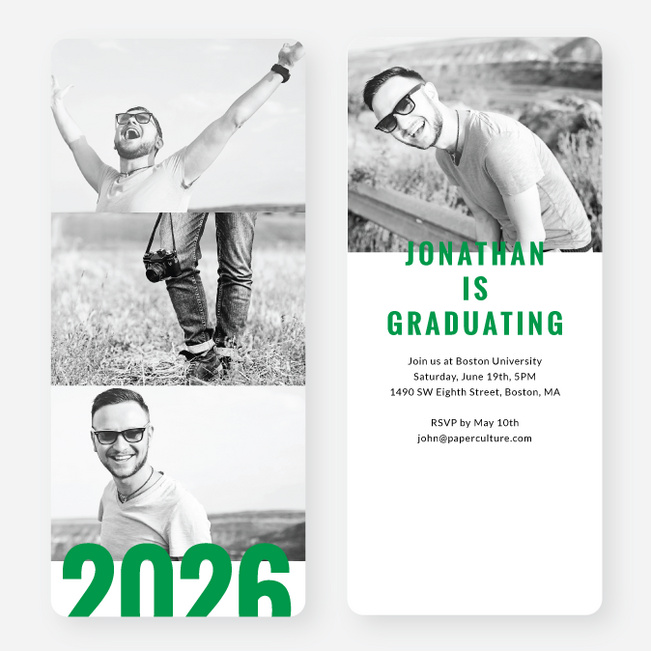 Loud & Proud Graduation Cards - Green