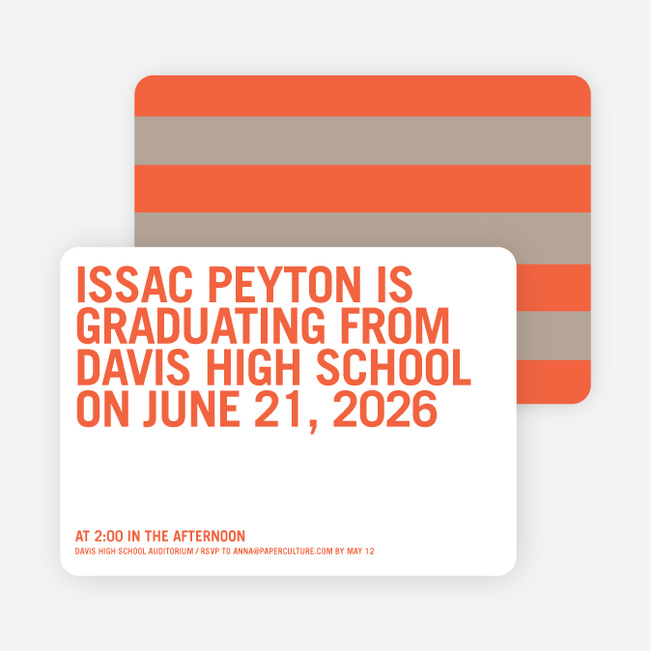 Simple Graduation Invitations - Yam